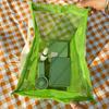 Sacola tote de malha respirável com olhos grandes para viagens de lazer, bolsa de praia de mão para lavagem e armazenamento, sacola tote de grande capacidade