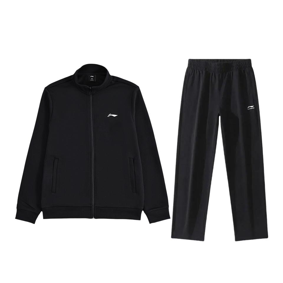 Li Ning Sports Fashion Series Campus Collection Simple Comfortable Trendy Outdoor Commuting Breathable Casual Sports Suit Men suit YWDV349-1+AKLUC03-1