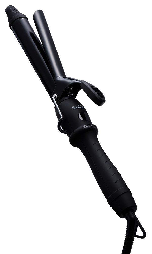 

SALONIA Ceramic Curling International Voltage Black Iron, 25mm, Compatible, SL-008AB, чёрный