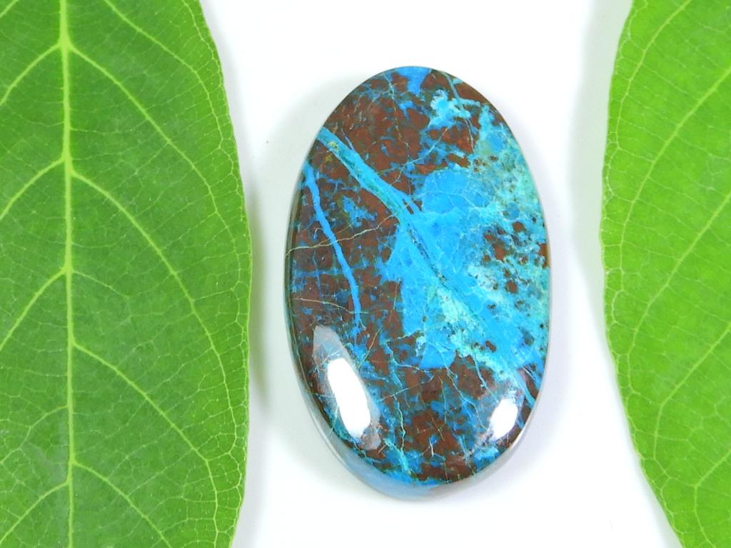 49Cts. AA++ Cristal Natural Azurit Cabochon Oval Piatră Prețioasă Liberă 21X36X06 MM SK-609