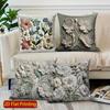 2D Floral Embellished Cushion Covers For Home Decor Pattern Cushion Cover Suitable For Sofa Bedroom Car Pillow Cover