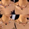 Spiders Pumpkin Charm Necklace Alloy Beaded Chain for Halloweens Cosplays and Themed Accessories