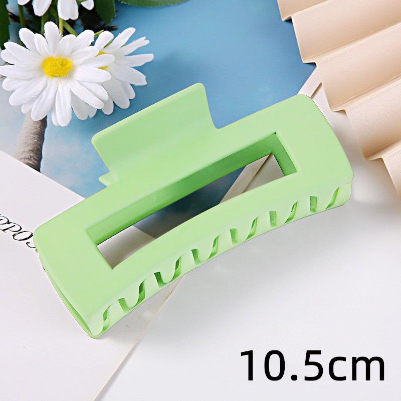 Matná obdélníková spona do vlasů v korejském stylu, 10,5 cm, pro drdoly a culíky