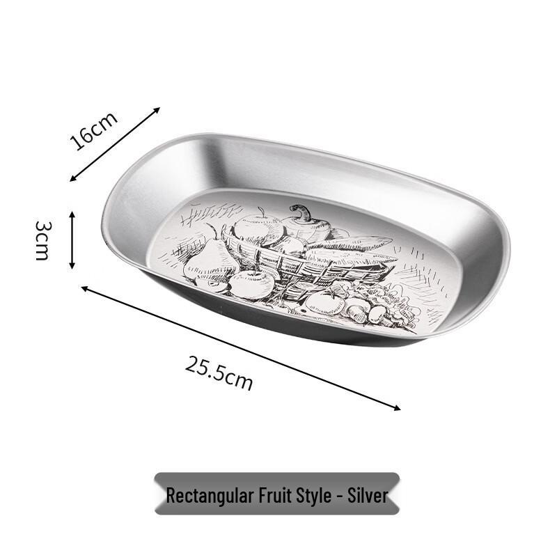 

ZISIZ Retro Silver Boat-Shaped 3-Compartment Serving Tray