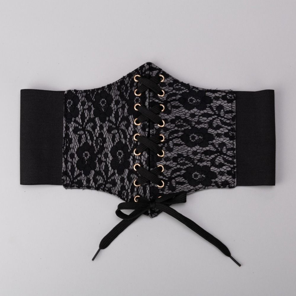Adjustable Corset Belt Leather Wide Waist Corset Elegant Lace Cummerbunds Outfits