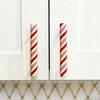 2/8/16 Peças Capas para Ferragens Decorativas Capas para Puxadores de Armário de Natal Peppermint Vermelho Elásticas