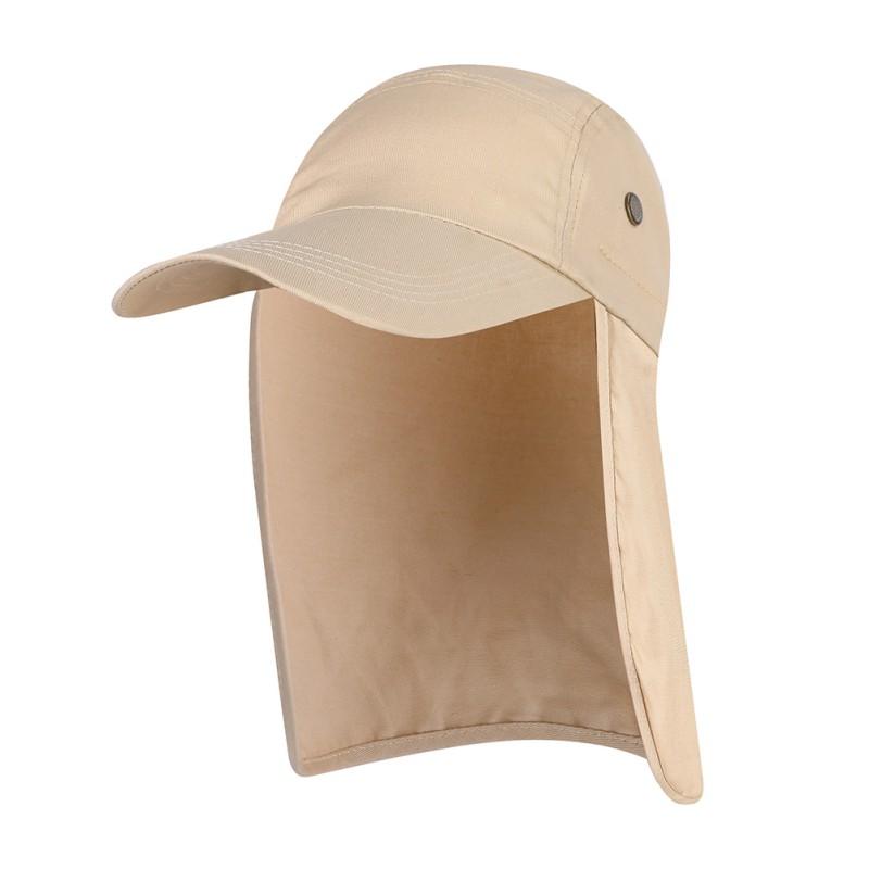 Unisex Fishing Hat Sun Visor Cap Hat Outdoor Activity UPF 50 Sun Protection with Removable Ear Neck Flap Cover for Hiking Fishing Caps