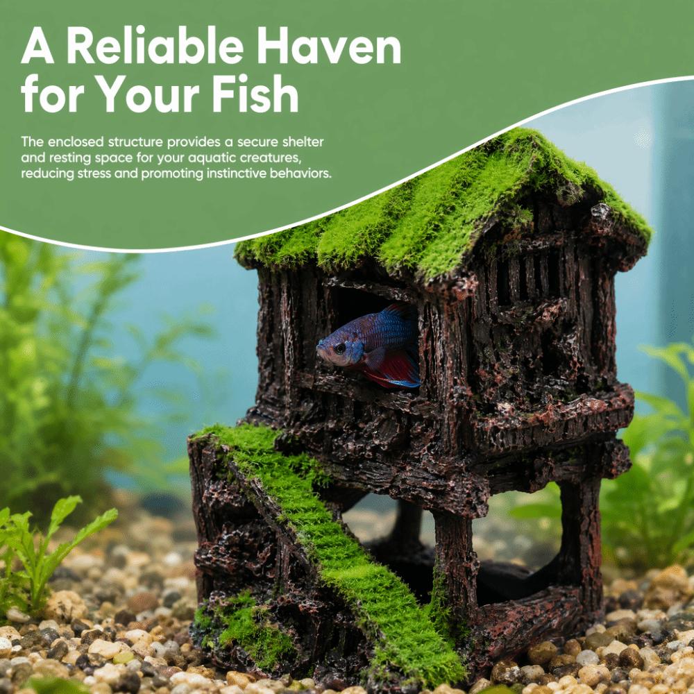 Safe Non Toxic Fish Tank Decoration Resin Material Aquarium Ornaments Fish Hiding Cave Fish Tank