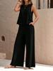 2025 Summer Women's Trendy Cotton Two-Piece Set: Versatile Loose Pullover with Round Neck - European & American Style