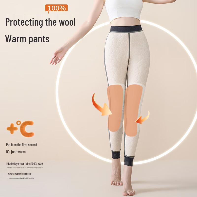 

Women s Wool-Blend Thickened Thermal Knee Protection Pants XL