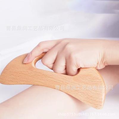 Holz Gua Sha Schabbrett für Körpermassage mit ergonomischem Griff Natürliches Material Langlebiges Design für Ganzkörpergebrauch