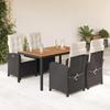 VidaXL Garden Dining Set with Cushions 5 Pcs, Table and Chairs with Adjustable Backrest, Outdoor Patio Furniture 3212224