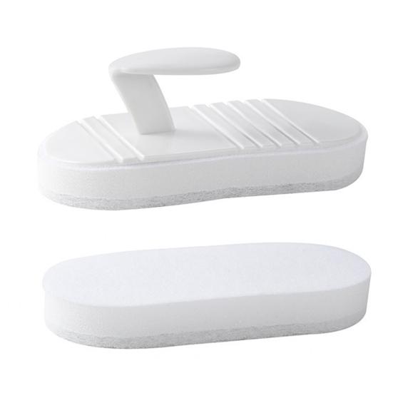 

Губка-скраб с эргономичной нескользящей ручкой для удаления стойкой грязи, инструмент для чистки, эффективный чистящий аксессуар C