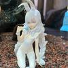 Anime Game Azur Lane MNF Le Malin Figure Lazy White Rabbit Dress Up kneeling position Model Toy Gift Action Figure
