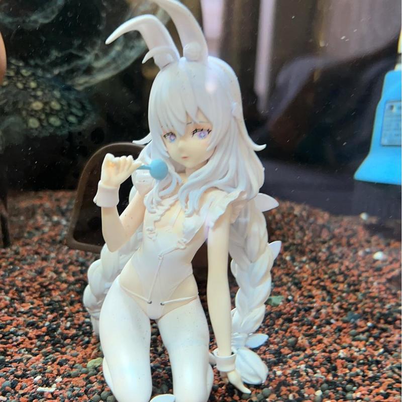 Anime Game Azur Lane MNF Le Malin Figure Lazy White Rabbit Dress Up kneeling position Model Toy Gift Action Figure