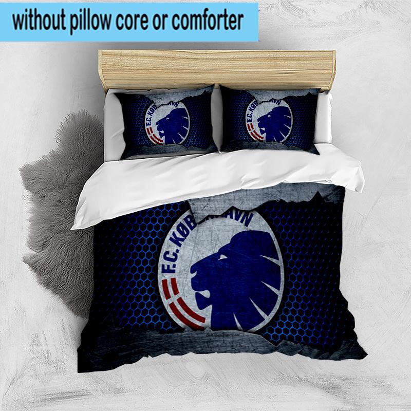 Copenhagen Lion Emblem 3PCS Print Bedding Set, Includes A Duvet Cover and Two Pillowcases for Bedroom, Dormitory, Suitable for All Seasons