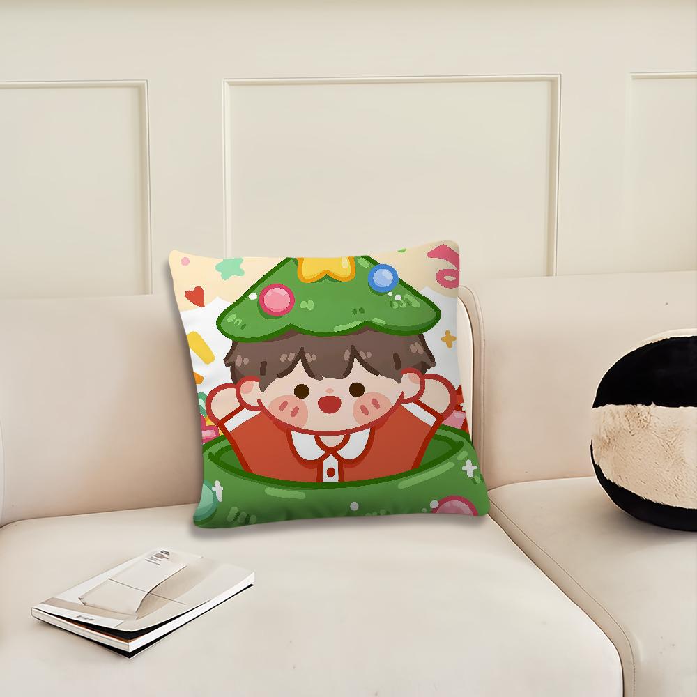 

Christmas Cute Couple cushion cover Pillow Cover Decoration Room Home Sofa living Office Car Nordic Simplicity 12x12Inch
