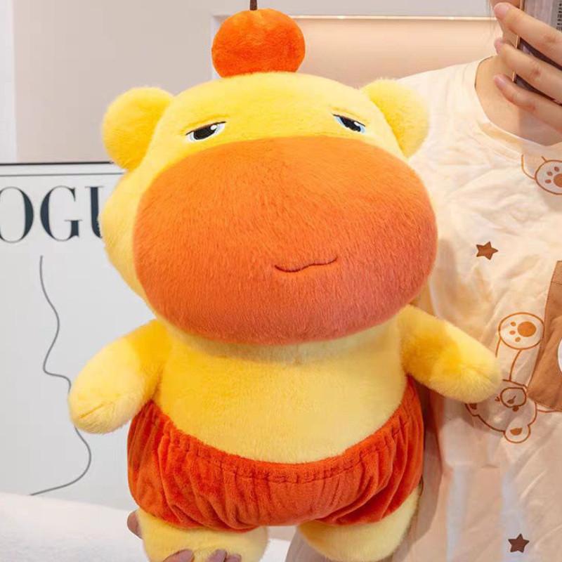 Capybara Cute Orange Lulu Plush Doll Children Companion Toy For Decor Room