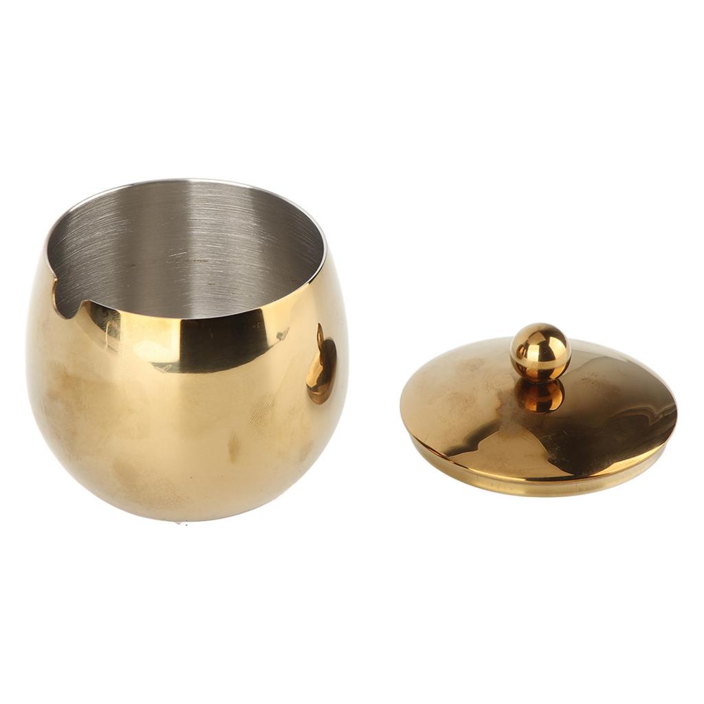 Large Stainless Steel Sugar Bowl Spice Jar With Lid Storage For Salt Candy Coffee Dishwasher Safe