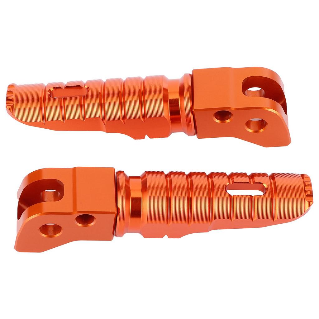 1 Pair Aluminum Alloy Rear Foot Peg Motorcycle Modification Accessory Fit for 125 250 300 RC200 390 2014+(Orange )