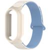 For Xiaomi Smart Band 9 NFC/9 Magnetic Silicone Strap Dual Color Wristband with PC Protective Frame
