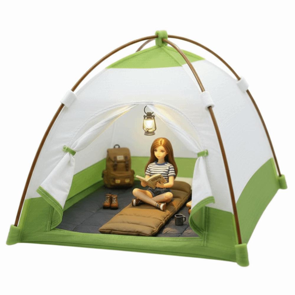 Decoration Camping Tent Model 1:12 Scale Doll Small Tent Simulated Outdoor Tent Photo Props