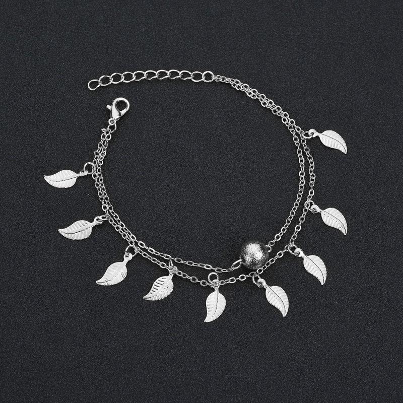 Double Layer Anklets For Women Pearl Streaming Pendant Foot Chains 8 Shape Beach Bracelet Anklets Solar System Bracelet