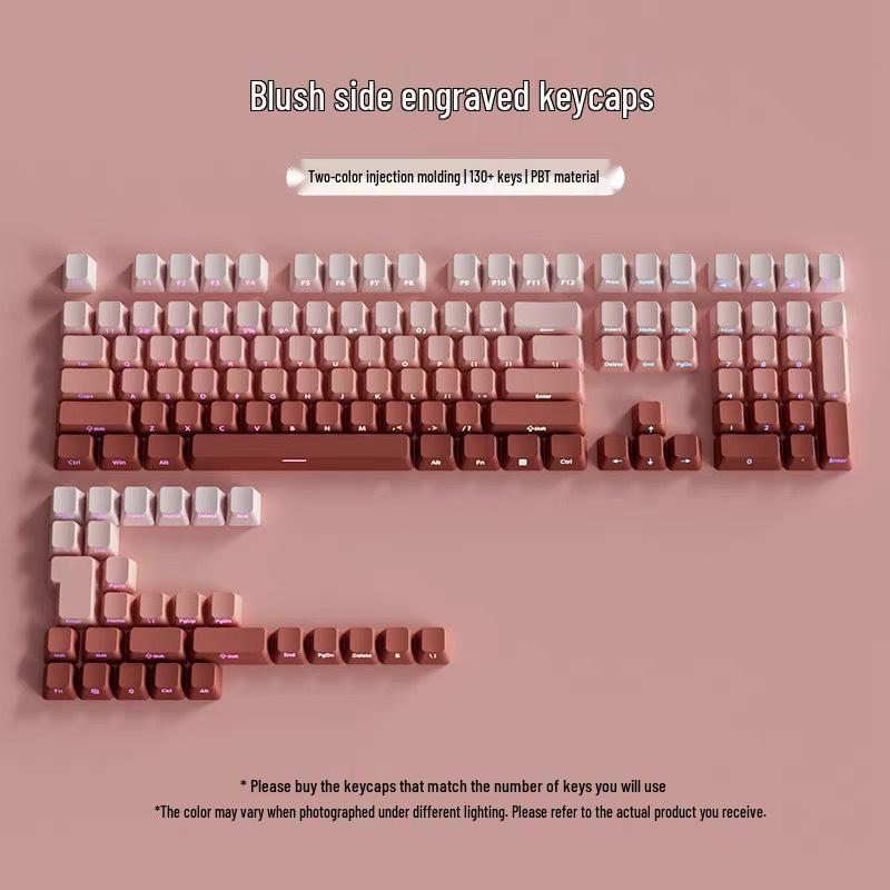 Polar Day Gradient Translucent Keycap Set with Micro-Dust Positive Engraving