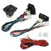 5pcs Universal Car Power Electric Window Switch Regulator Kits with Wiring Harness for 2 Doors