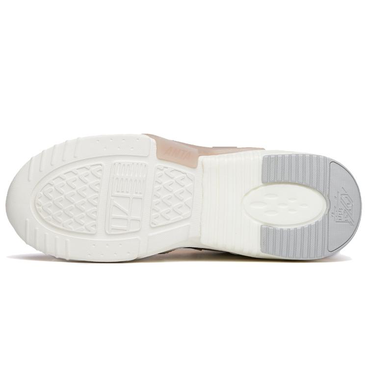 Anta Rubik's Cube 2 Slip Resistant Abrasion Resistant Low Top Sports Casual Shoes Women's White Gray Pink 122148808-5