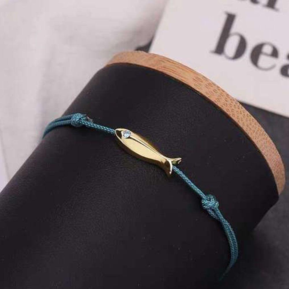 

Woven Fish Hollow Geometry Anklets Copper Fortunately Summer