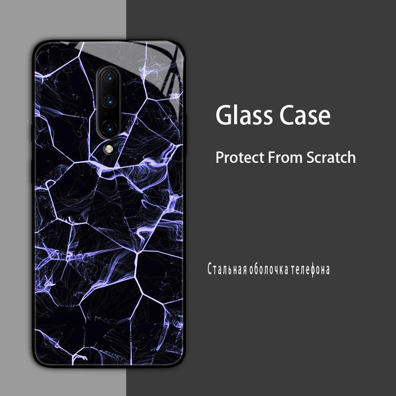 For Oneplus 7 Pro Case Cover Tempered Glass Case Hard Shockproof Coque Bumper For One Plus 7T Pro 7 T Protect Case oneplus7T