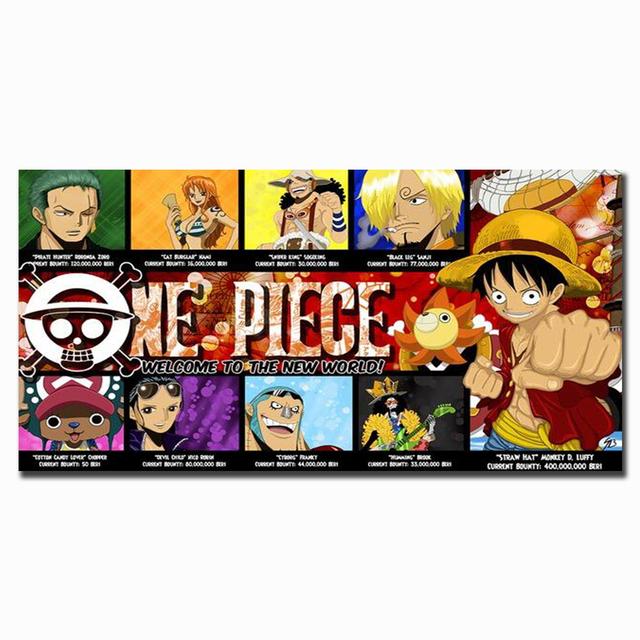 Klassischer japanischer Anime ONE PIECE, Kunstgemälde, Druck auf Leinwand, Anime-Poster und Drucke, Bilder für Kinderzimmer, Heimdekoration, ohne Rahmen 20*40cm