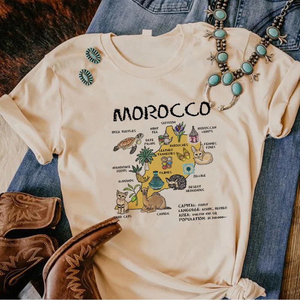 Maroc Morocco Tee Women Funny Summer Streetwear T Shirt Female Yk Designer Clothes