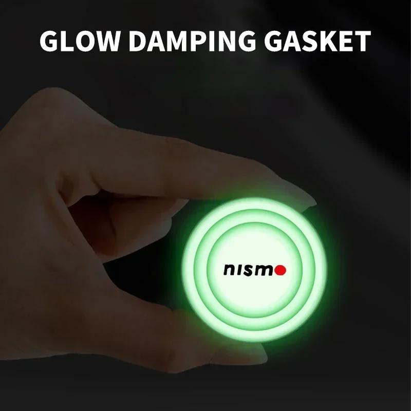 1/2/4pcs Luminous Car Door Shockproof Pads Anti-collision Pad For Nissan Nismo Note Armada Pulsar Pathfinder X-Trail Qashqai