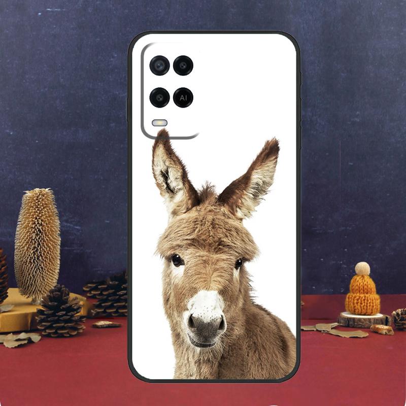 Cute Alpaca Donkey Case For Oppo A5 Pro A6 A15 A18 A38 A58 A78 A98 A54 A74 A94 A17 A57 A80 A60 A40 A16 A76 A96