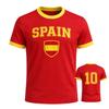 Spain Jersey Men Women Soccer Shirt 3D Printed Football T Shirt Short Sleeve Fan Wear Sportswear Casual Summer Supporter Top