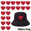 20pcs Red Glitter Heart Patches-Iron-On Embroidery for Clothing, Hats, Bags, Shoes-Shiny Decorative Accessories,Cute Hat Decorat