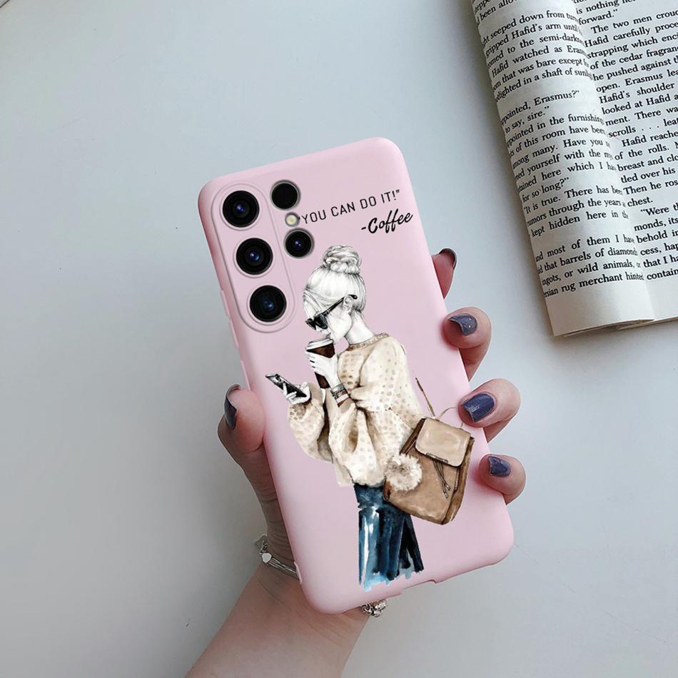 For Samsung Galaxy S24 Ultra Case S24 Plus Sunflower Girl Painted Soft Silicone Phone Case For Samsung S24 Ultra S 24 S24+ Shell