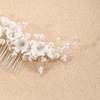 European & American Bridal Hair Accessories: Korean Version Rhinestone Handmade Hair Comb for Weddings