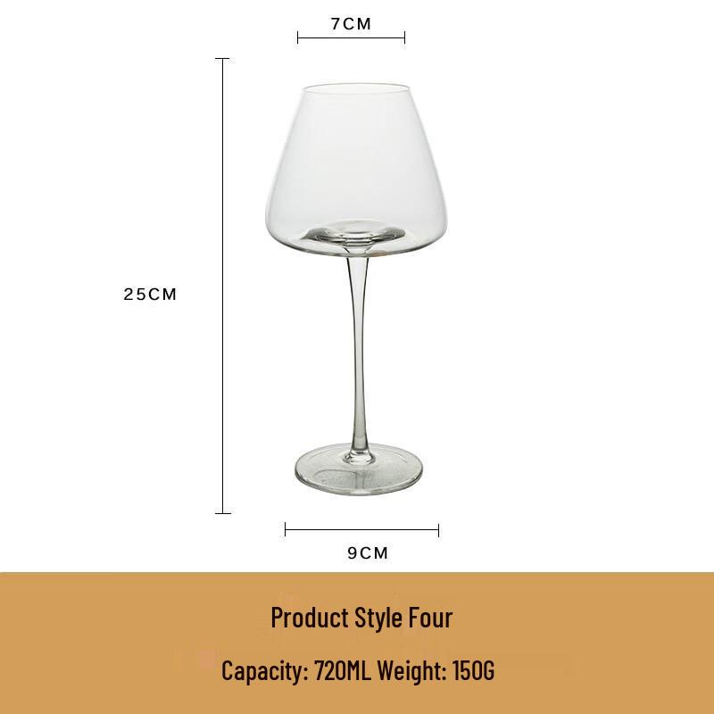 Zestaw kieliszków do czerwonego wina Shang Qi z wklęsłą podstawą