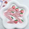 Cute Strawberry Snap Hair Clip Lovely Hairpins Combination Hairpins for All Hair Headpieces Pink Y2K Girls
