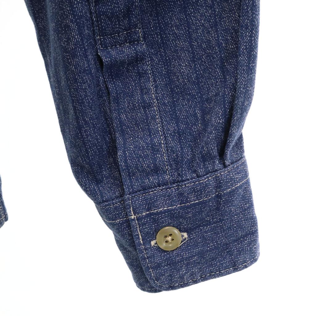 AT-DIRTY made in Japan Striped Pattern Long sleeve Denim shirt M Indigo Men's Used