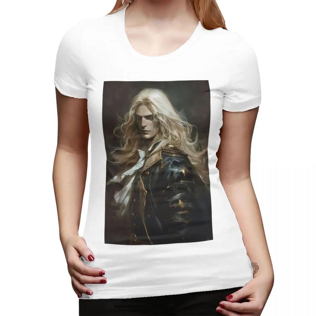 Alucard Castlevania TShirt for Women Round Neck Streetwear T Shirts Womens Tees Short Summer Clothes Tops
