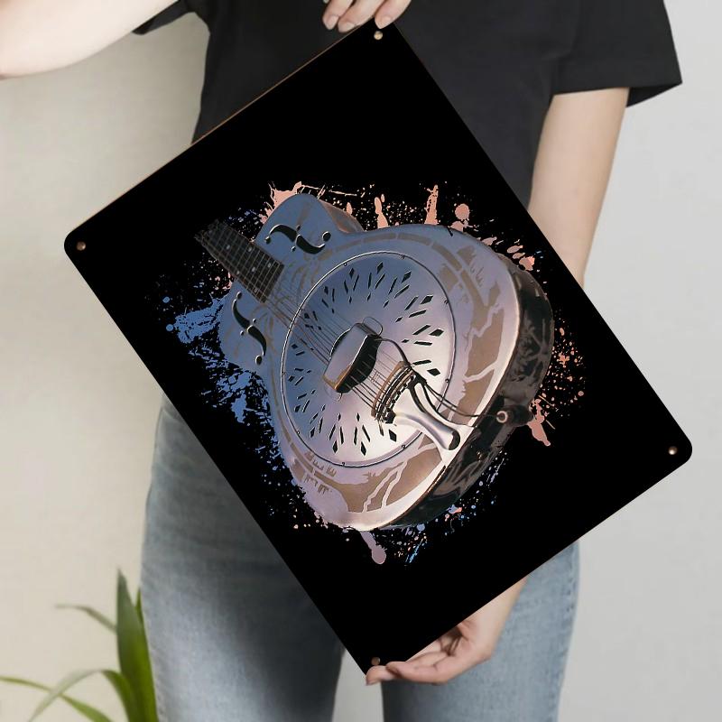 

Vintage Metal Guitar Iron Painting Home Wall Decor Cross border Creative Craft Ornament 20x30cm（7.8x11.8inch）
