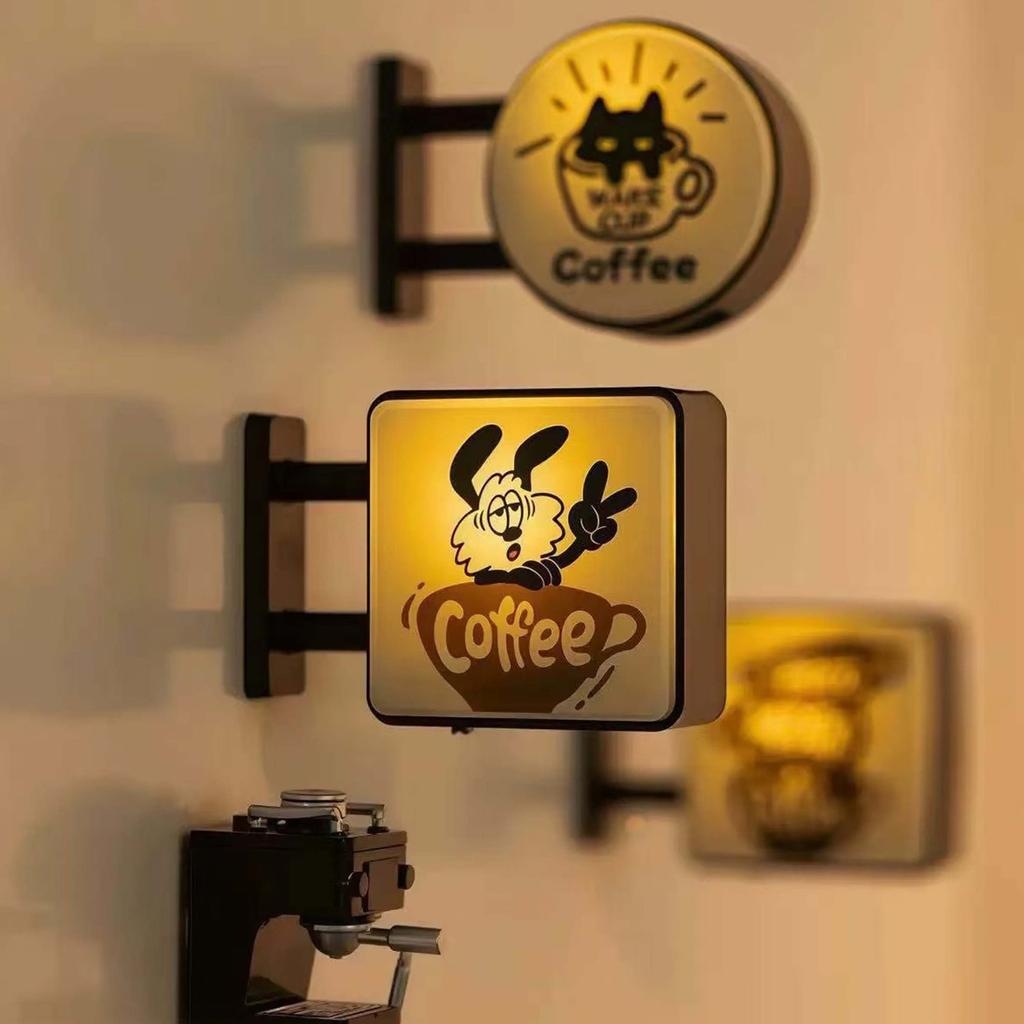 Bella Serie Caffè Luce LED Scatola Magnete Frigorifero Decorazione Perfetta Per Casa Ufficio E Ambiente Caffetteria
