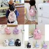 Cute Rabbit Printed Canvas Backpack For Kids With Lightweight Design For School Use