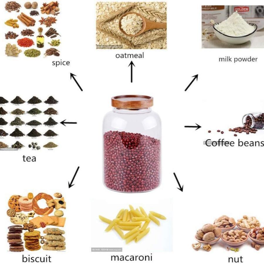 High Borosilicate Glass Sealed Jar Large Capacity Home Tea Coffee Storage Container Kitchen Organizing Jar