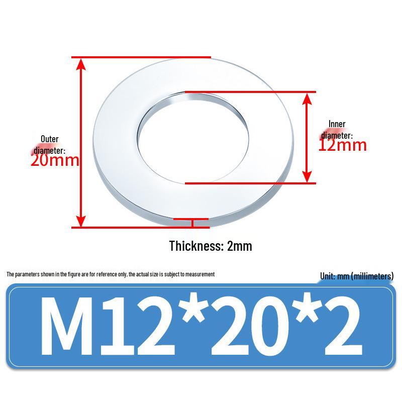 Extra Large Galvanized Metal Flat Washers - Sizes M1.6 to M14