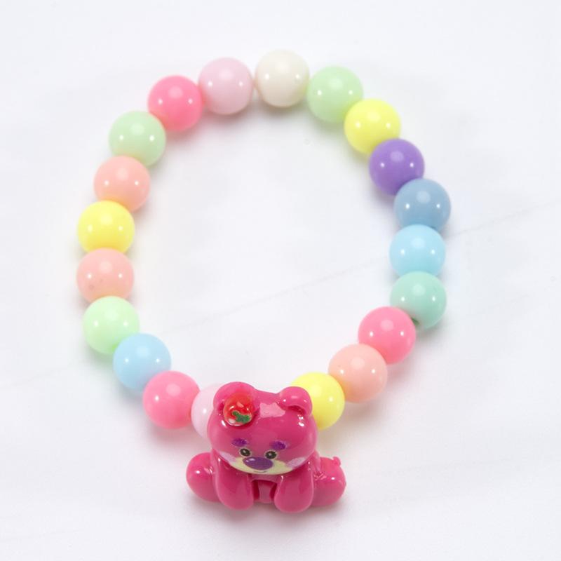 Trendy Cartoon Beaded Bracelet Lovely Princess Style Handmade Wristband Gift for Girls